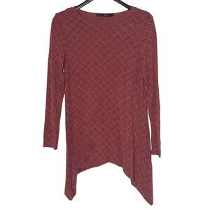 Gudrun Sjoden Heart Dotted Tunic Top Sz SM Stretch Lightweight Minimalist